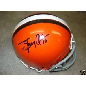 Brady Quinn Autographed Cleveland Browns mini helmet w/ COA