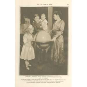   1918 Print New York Governor Charles S Whitman Family 
