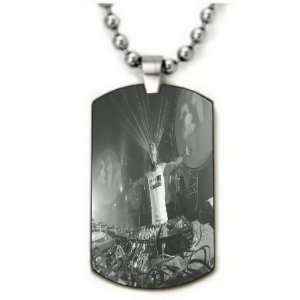 David Guetta style 3Engraved Dogtag Necklace w/Chain and Giftbox