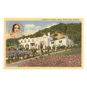 Dorothy Lamour House, Beverly Hills, Los Angeles, California Art 