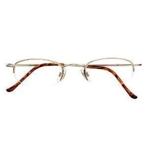Dr. Dean Edell (B9) Reading Glasses, Nickel Semi Rimless Metal Frame 
