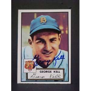 George Kell Detroit Tigers #246 1952 Topps Reprint Series Autographed 