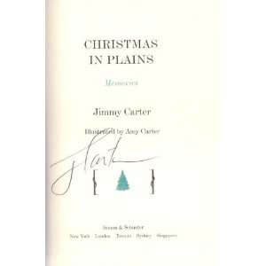 Jimmy Carter autographed Christmas in Plains hardcover book