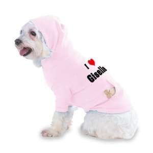  I Love/Heart Giselle Hooded (Hoody) T Shirt with pocket 