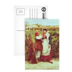  Peasants in a vineyard by Luigi Nono   Postcard (Pack of 8 