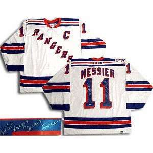 Mark Messier New York Rangers Autographed Jersey with Finally 