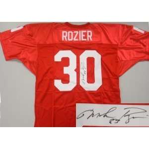 Mike Rozier Autographed Jersey   Nebraska Cornhuskers Red 83