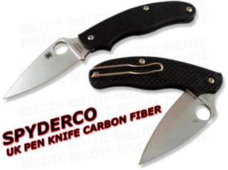 Spyderco UK Penknife Carbon Fiber Plain Edge C94CFP NEW  