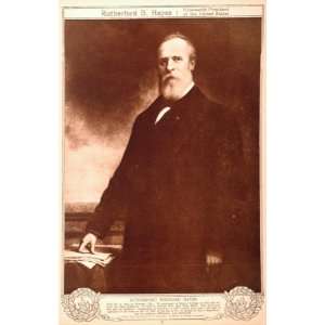  1923 Rutherford B. Hayes James Garfield Portrait Print 
