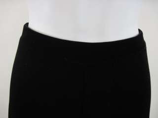 SUSAN LAWRENCE Black Velvet Cropped Pants Slacks Size M  