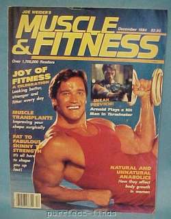 Arnold Schwarzenegger Muscle Fitness Dec 84 Terminator  