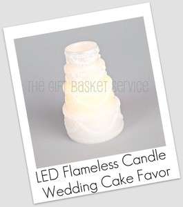 wedding favors WEDDING CAKE CANDLES flameless wax led set of 12 FREE 