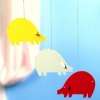 Flensted Red Yellow Pig Modern Hanging Baby Mobile  
