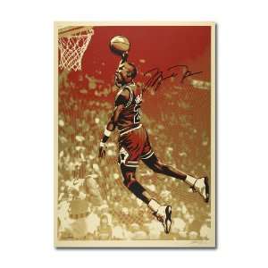 Chicago Bulls Michael Jordan, Shepard Fairey Dual Autographed Chicago 
