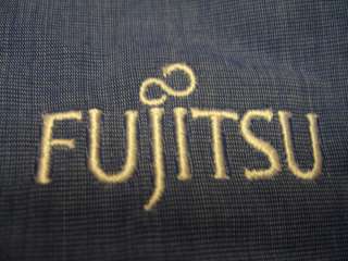 FUJITSU logo DRESS SHIRT MD/LG French Blue button down Medium or Large 