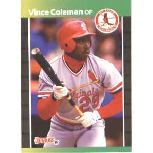  1989 Donruss # 181 Vince Coleman St. Louis Cardinals 