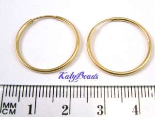 14k Gold Filled Earring Endless hoop Ear wire 20mm Ge12  