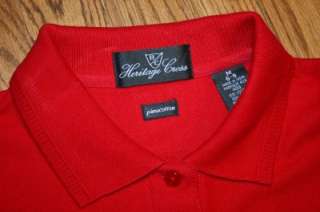   DOUGHNUTS Red Polo SHIRT Womens M (6 8) golf/pima cotton/sewn  