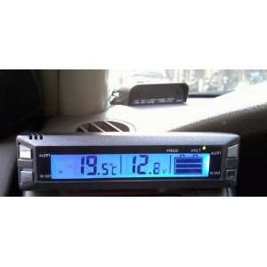   Digital Clock, Thermometer, Voltage Monitor with stand and magic tape