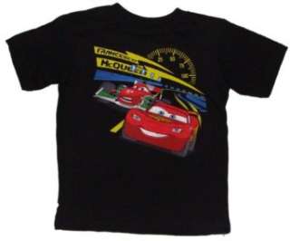  Disney Pixar Cars 2 Little Boys Black T shirt: Clothing