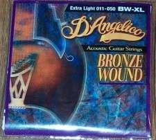 Angelico Bronze Wound Acoustic Guitar Strings 011 050  