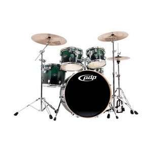  Pacific By DW MX 5 Piece Shell Set (Emerald Fade) Musical 