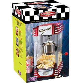 Mini Popcorn Machine w/ Stainless Steel Kettle, Home Retro Popper Pop 