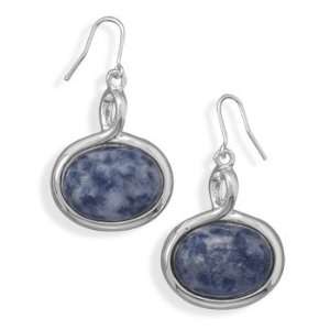  Silver Plated Sodalite Fashion Earrings Jewelry