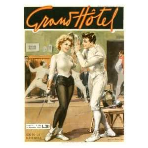  Pin Up Girl Grand Hotel Fencing Giclee Poster Print 