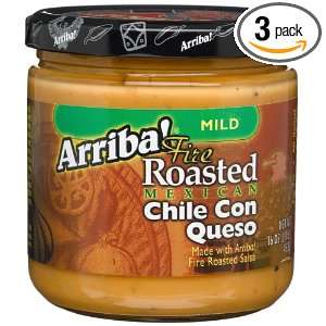 Arriba Fire Roasted Mexican Chile Con Queso, Mild, 16 Ounce Jars 