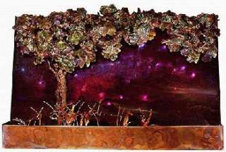 Indoor Copper Wall Fountain Horizontal Galaxy Tree  