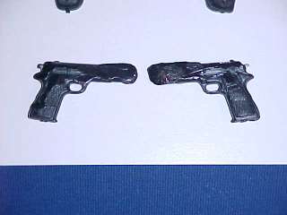   ACTION THE PHANTOM GUN BELT HOLSTERS & 2 AUTOMATIC PISTOLS GUNS  