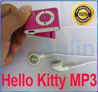 5pcs Hello Kitty Clip  Player For 2G 4G TF Card+Gift  