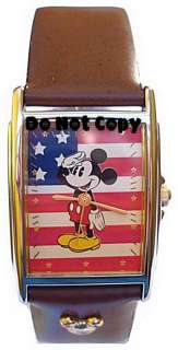 NEW Unisex Disney Mickey Mouse American Flag Watch HTF  
