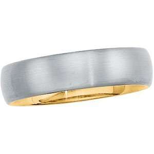    Size 9  18K Yellow Gold and Titanium Wedding Band Ring Jewelry