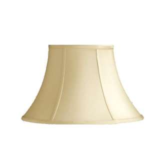 NEW 14 in. Wide Bell Shaped Lamp Shade, Cream, Faux Silk Fabric, Laura 