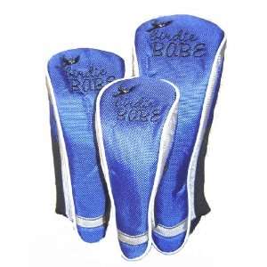  Birdie Babe Golf Club Head Covers Headcovers Set of 3 Blue 