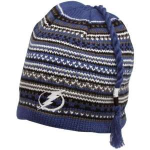   Tampa Bay Lightning Navy Blue Northern Lights Tassel Knit Beanie