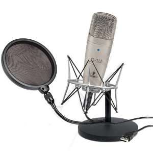  1 Behringer C 1U Studio USB Microphone + 1 Swivel Stand 
