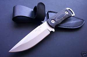 Custom Tactical Combat Knife w/Leather Sheath  
