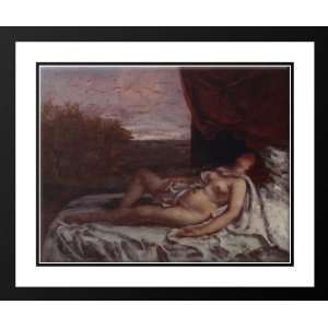   34x28 Framed and Double Matted Femme Nue Endormie