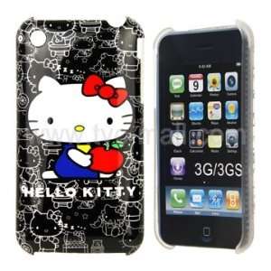  Lovely Black Hello Kitty Case for Iphone 3g 3gs + Free 
