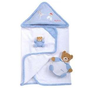  Kaloo Blue Hooded Towel Bath Set Baby