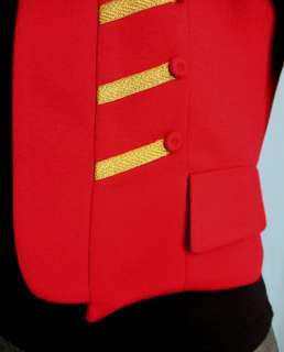 ABS Allen B Schwartz Red Marching Band Jacket 4 NWT  