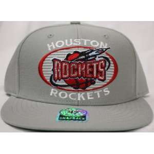  Houston Rockets Snapback Retro Logo Gray Adjustable 