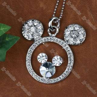   Crystal Rhinestone Cute Mickey Mouse Pendant 1PC For Jewelry Gift