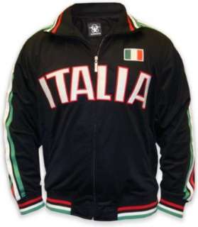   Soccer Track Jackets    Italy Italia Soccer Jacket (Black) Clothing