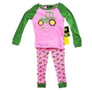  John Deere Infant and Toddler Pink and Green Tractor 