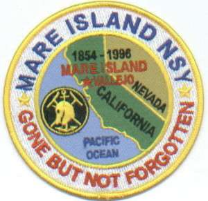US NAVY BASE PATCH, MARE ISLAND NAVAL SHIP YARD, CALIF.  