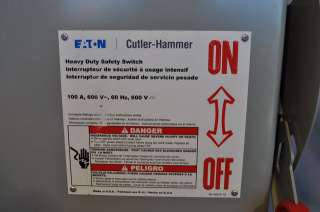 NEW Cutler Hammer Heavy Duty Safety Switch Circuit Box  